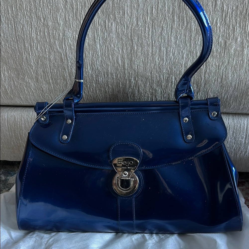 Beijo Blue Satchel Classic Structured Design